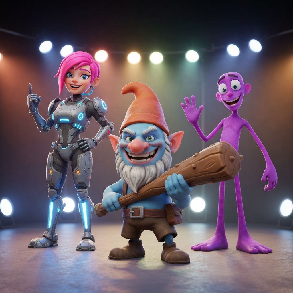 Colorful game artwork